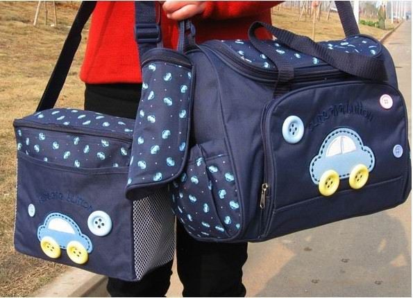 Waterproof Diaper Storage Bag car design Stroller Bag/Mammy Bag/Nappy Bag Include Bottle Bags Messenger bag