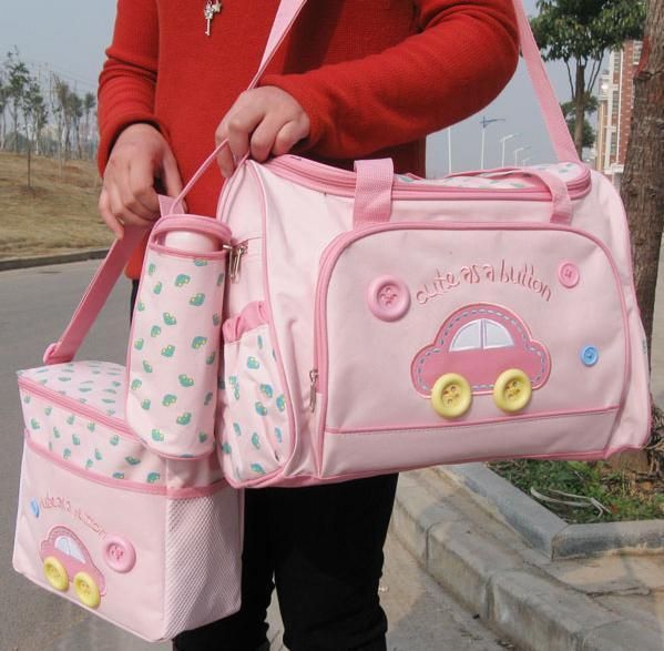 Waterproof Diaper Storage Bag car design Stroller Bag/Mammy Bag/Nappy Bag Include Bottle Bags Messenger bag