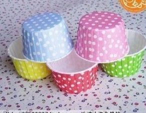 Meng kleuren rond papier muffin kitjes cakebekers cupcake cases bak cup cupcake wrappers kd1