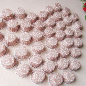 Mieszaj kolory okrągłe papierowe muffinki kubki ciastek Cupcake Etue Piecz kubek Cupcake Opakowania KD1