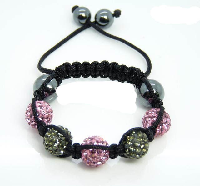 20pcs 5*10mm Mrico Pave Disco Crystal Beads Colorful Knit Bracelet Children Bracelet