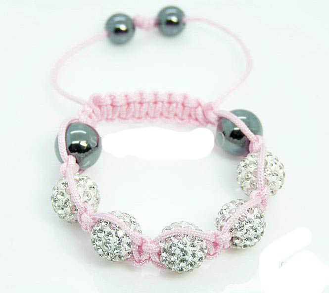 20pcs 5*10mm Mrico Pave Disco Crystal Beads Colorful Knit Bracelet Children Bracelet