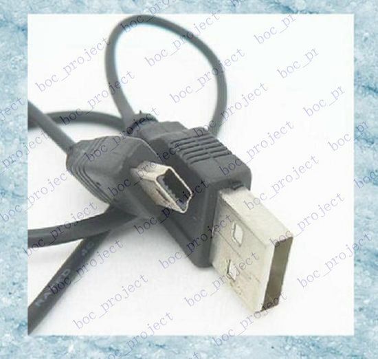 Ny USB 2.0 A till Mini 5-pin B Man Data Kabeladapter 100st / Lot