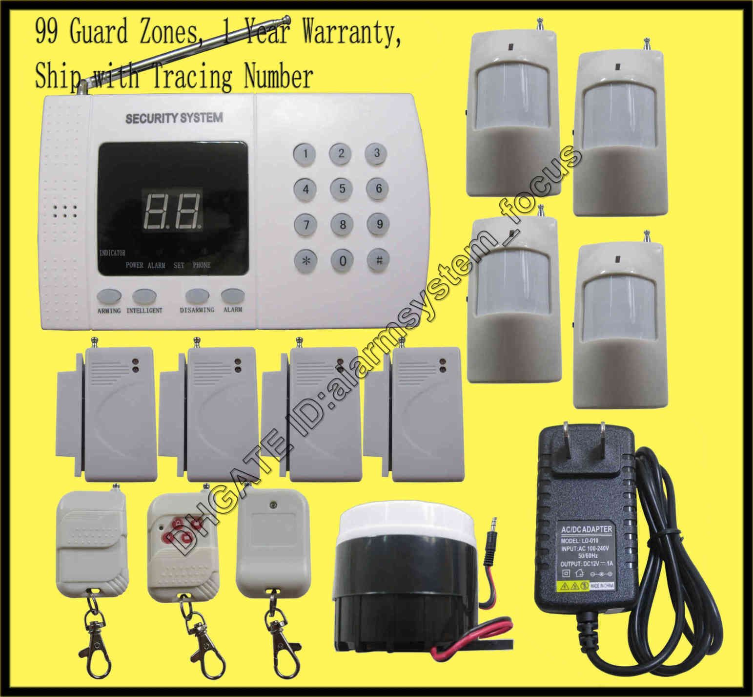 K16 99 Zones Wireless PIR Door Sensor Home Security Alarm Burglar