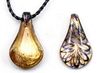جديد 24 قطعة موضة الذهب الغبار البندقية lampwork زجاج مورانو مطرز waterdrop قلادة قلادة المجوهرات