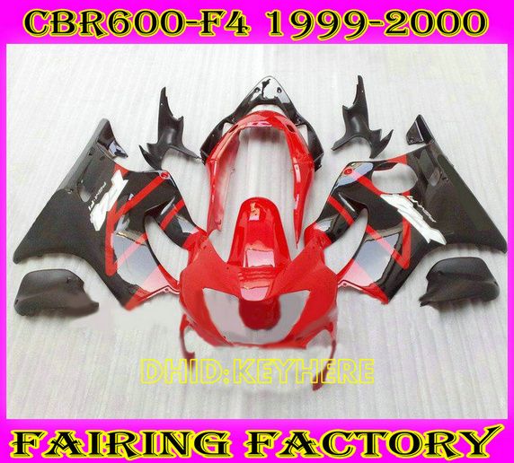 

Red/black custom racing fairing for 1999 2000 Honda CBR600 F4 cbr 600 CBRF4 99 00 full fairings kit, Same as picture