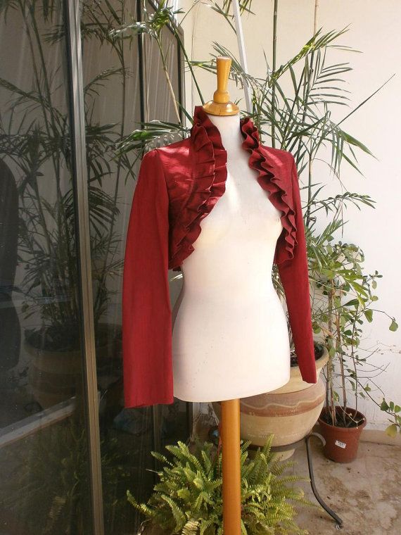 red long sleeve bolero