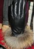 Fox Fur Leal Lambskin قفازات جلد قفازات جلدية قفازات دافئة أزياء 6 زوج / الكثير # 2419