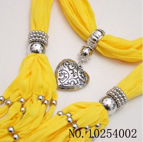 Желтый шарф ювелирные изделия кулон ожерелье популярные женские мягкие шарфы ювелирные изделия микс Цвета Hellosport86