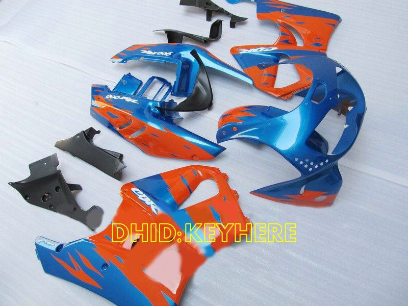 Blauw / Oranje Custom Moto Fairing for Honda CBR900RR 893 1996 1997 CBR 900RR CBR893 96 97 Valerijen Set