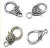 50 PCS ASSORTED TIBETAN SILVER JEWELRY CLASP LOBSTER CLASP HEART CROSS FLOWER ETC FREE SHIPPING