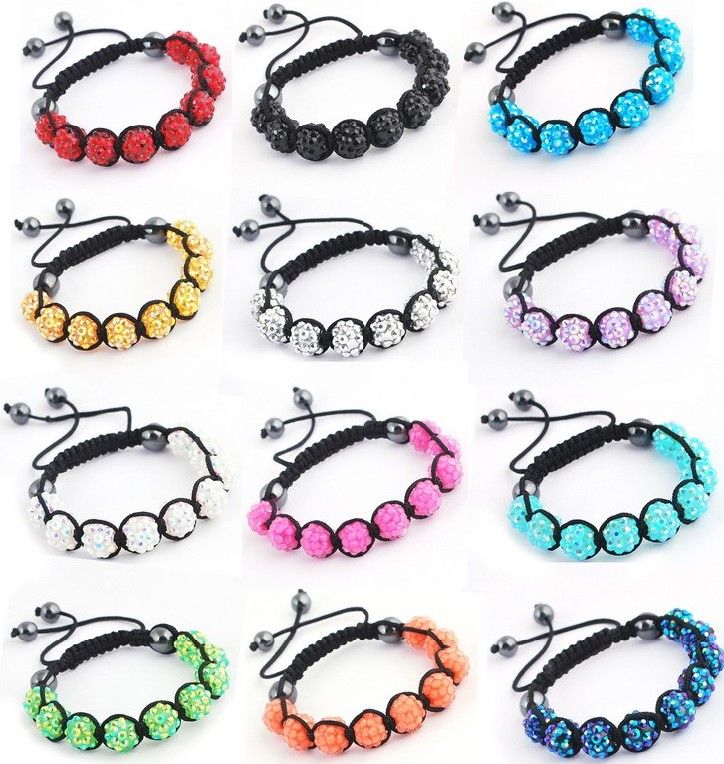 Disco Ball Bracelets Mix Shamballa Bracelet Resin Beads Women/Men ...