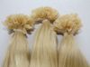 Betyg 5a-1g / s 100g / pack Brasilian Remy Italienska Keratin Flat Tips Hårförlängningar 16 "-24" 60 # Platinum Blondin DHL Gratis frakt