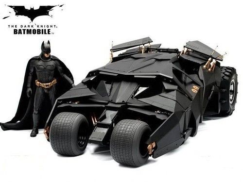 

The Dark Knight BATMAN BATMOBILE Tumbler BLACK CAR Vehecle Toys With Figure