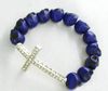 50pcs * Perles de tête de mort Side Ways Cross Bracelets Sideways Cross Bracelet Choisissez la couleur