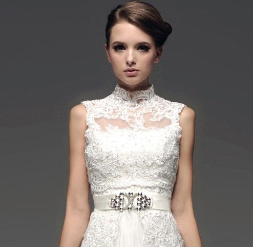 2017 Hot Sale White Lace Jacket Turtleneck Match For Wedding Dresses ...