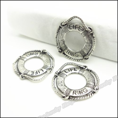 Amuletos de anillo de natación de moda, colgante de aleación de plata Chapado en antiguo, accesorios de joyería DIY, 120pcslot9393441