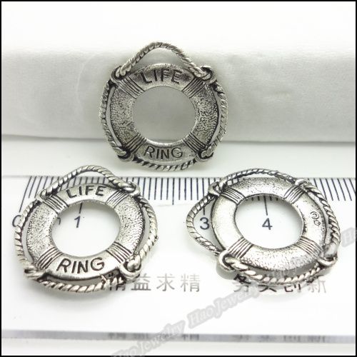 Fashion Swim Ring Charms Antiqued Srebrny Stop Wiselant Fit Fit DIY Biżuteria