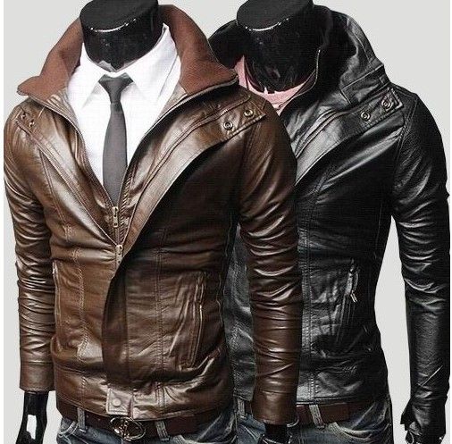 HOT Brand New Diagonal Zipper Mens Hoodies & Sweatshirts Jacket Coat ...