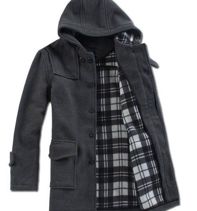 Mens Hooded Trench Coat Han Coats