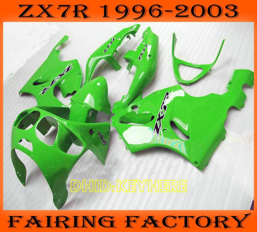 Light Green Moto eftermarknadsmässa för Kawasaki Ninja ZX7R 1996-2003 ZX 7R 96 97 98 99 00 01 02 03