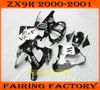 Carenagem personalizada de branco ocidental para KAWASAKI Ninja ZX9R 2000 2001 ZX 9R 01 00 carenagem de aftermarket de moto