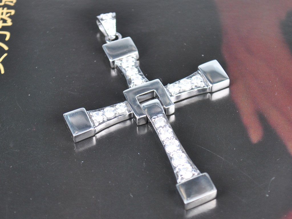 Fast And Furious Silver Cross Pendant 