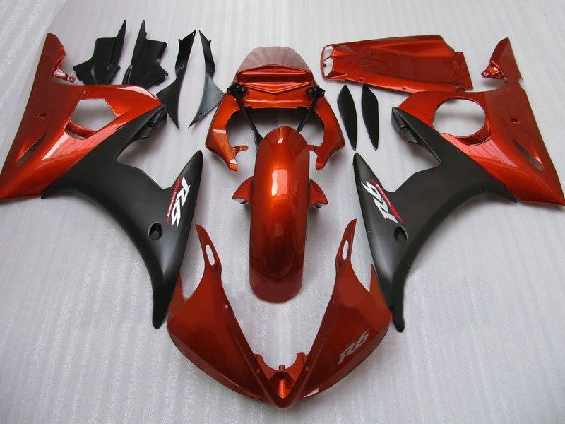 Orange/black ABS motorcycle fairing for YZFR6 03 04 05 YAMAHA YZF R6 2003 2004 2005 YZF600 free gift