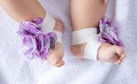 10 paia = 20 pezzi top baby sandali per bambini fiore / sandali a piedi nudi / scarpe per bambini / scarpe per bambini