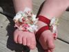 20 par = 40 sztuk Top Baby Slipper Baby Barefoot Sandals Foot Flower Girls Flower Buty