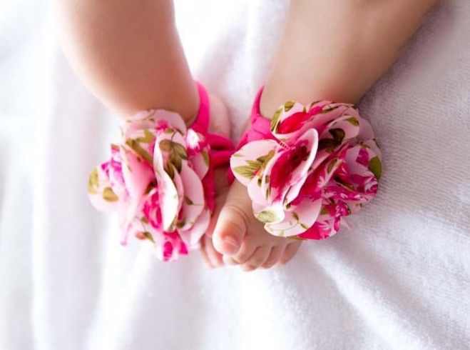 20 par = 40 sztuk Top Baby Slipper Baby Barefoot Sandals Foot Flower Girls Flower Buty