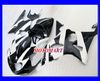 Gloss Black White Fairing Kit för Suzuki GSXR1000 00 01 02 GSXR 1000 2000 2001 2002 K2 GSX R1000 Fairing Parts + 7Gifts