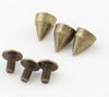 9.5mm Dull Silver Metal Bullet Stud Rivet Spikes 100sets/lot Leather craft Accessories Metals Jewelry L270