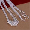 Hot new fashion jewelry 925 sterling silver Sand beads necklace free shipping 10piece/lot