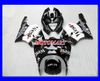 KIT de carénage WEST blanc noir pour KAWASAKI Ninja ZX7R 96 99 00 03 ZX-7R ZX 7R 1996 1999 2000 2003