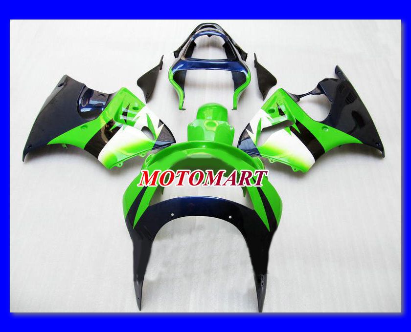 Grön Full Fairing Kit för Kawasaki Ninja ZX9R 98 99 ZX-9R 1998 1999 ZX 9R 98 99 1998 1999