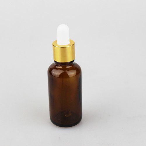 30st / mycket Amber Glass Bottle Essential Oil Bottles Vit Glasögon Dropper Glass Dropper Topp 30 ml