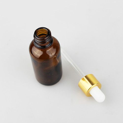 Amber Glass bottle Essential Oil Bottles White Glass Eye Dropper Glass Dropper Top 30 ml