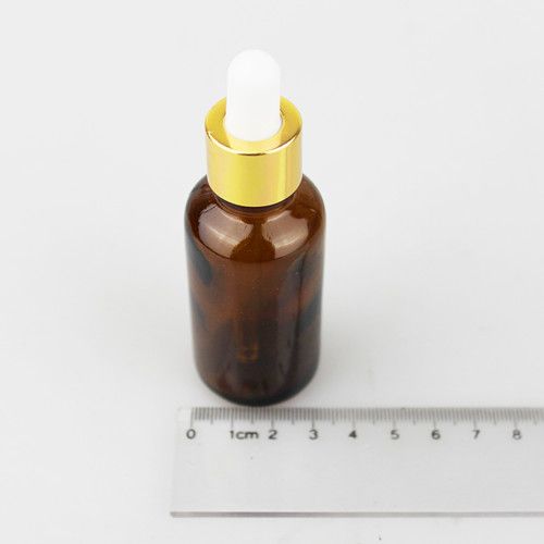 30st / mycket Amber Glass Bottle Essential Oil Bottles Vit Glasögon Dropper Glass Dropper Topp 30 ml