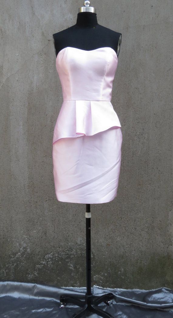 Cheap Sheath Light Pink Short Cocktail Dresses Simple Sweetheart