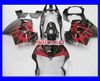 Red Gloss Black Full Fairing Kit för Honda VFR800 98-01 VFR-800 1998 1999 2000 2001 VFR 800 98 99 00 01