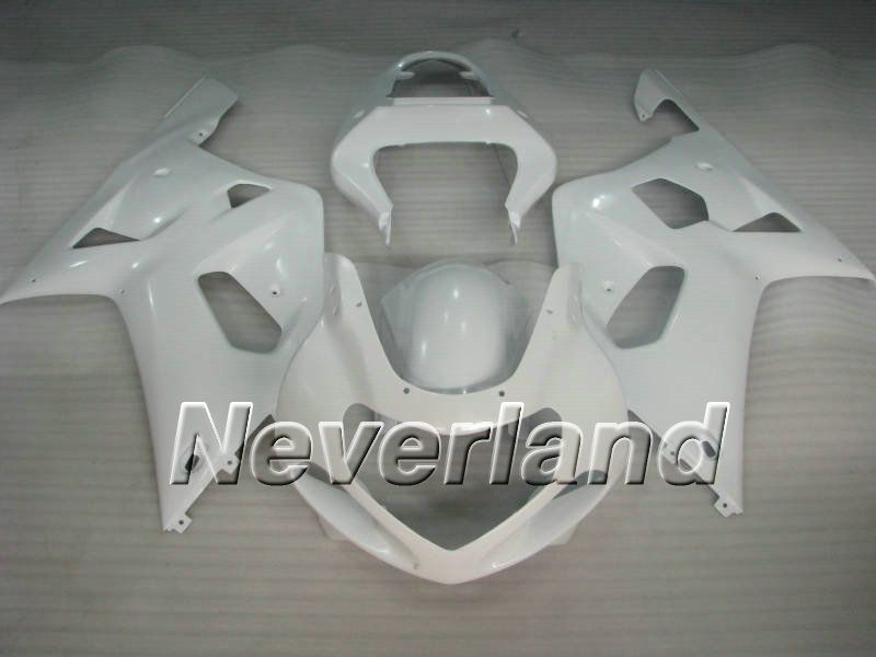 Complete White Fairing Kit voor Suzuki GSXR600 750 01 02 03 GSXR600 GSXR750 K1 2001 2002 2003 Valerijen Set + 7Gifts