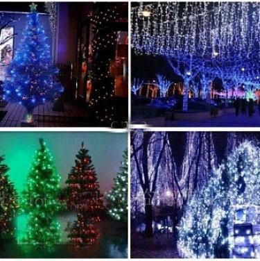 500 Meter Weihnachten Weihnachten RGB Warm Blau 10 Meter 100 LEDs Lichterkette Blitzfenster Vorhang Urlaub LED-Licht mit hinterem Anschluss von DHL