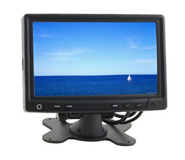 Monitor de pantalla táctil VGA para escritorio y reposacabezas de 7 pulgadas con cámara de retroceso AV2 para PC para PC Industrial, Pos, mini-itx pc