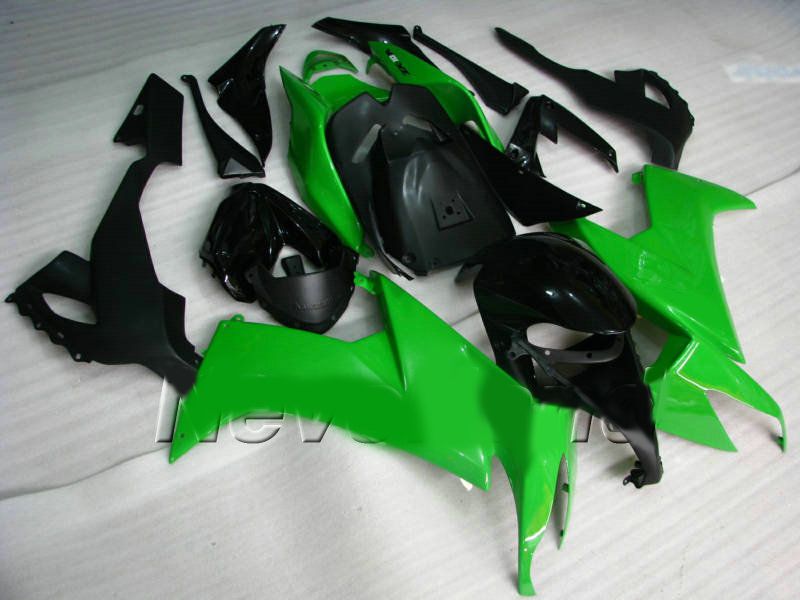 카와사키 닌자 ZX10R 08 09 10 ZX-10R ZX 10R 2008 2009 2010 그린 블랙 페어링 세트