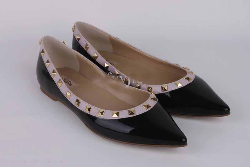 valentino flat shoes black