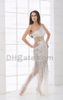 2015 Attractive Sliver Beading tassel One Shoulder Party Dress Sheer Tulle Cocktail Real Image HX23 dhyz 011377664