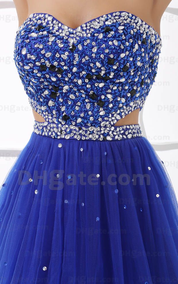 2017 Bellissimi paillettes Blu Sweetheart Shiny Mini Cocktail Party Abbigliamento arruffato in Botton Real Image HX306023007