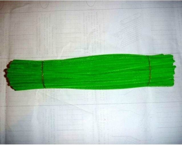 

6mm*30cm yellowish green diy chenille stems and pipe cleaners 500pcs/lot