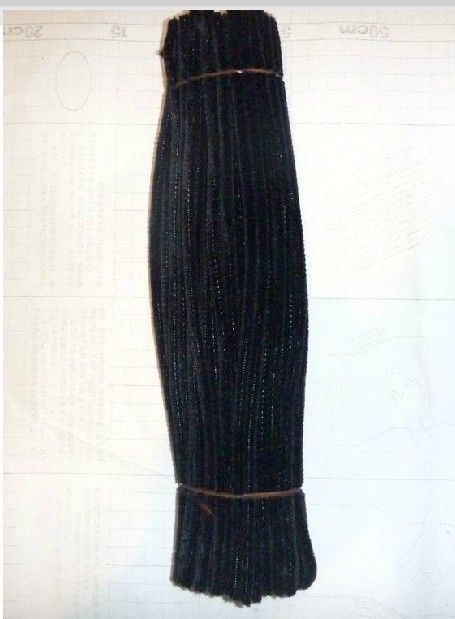 

3mm*30cm black diy chenille stems and pipe cleaners 500pcs/lot